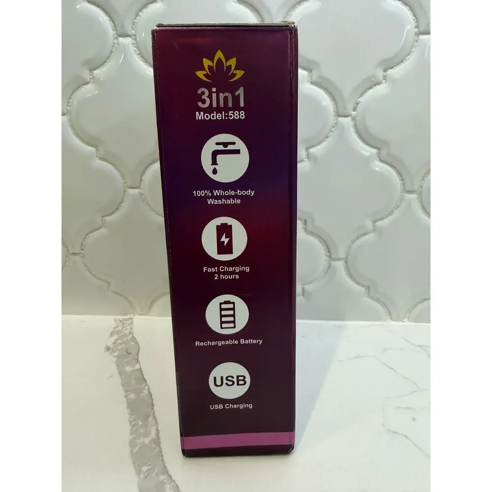 3-in-1 Lady Shaver Electric Hair Trimmer All-In-One Multi Groomer Model 588 New